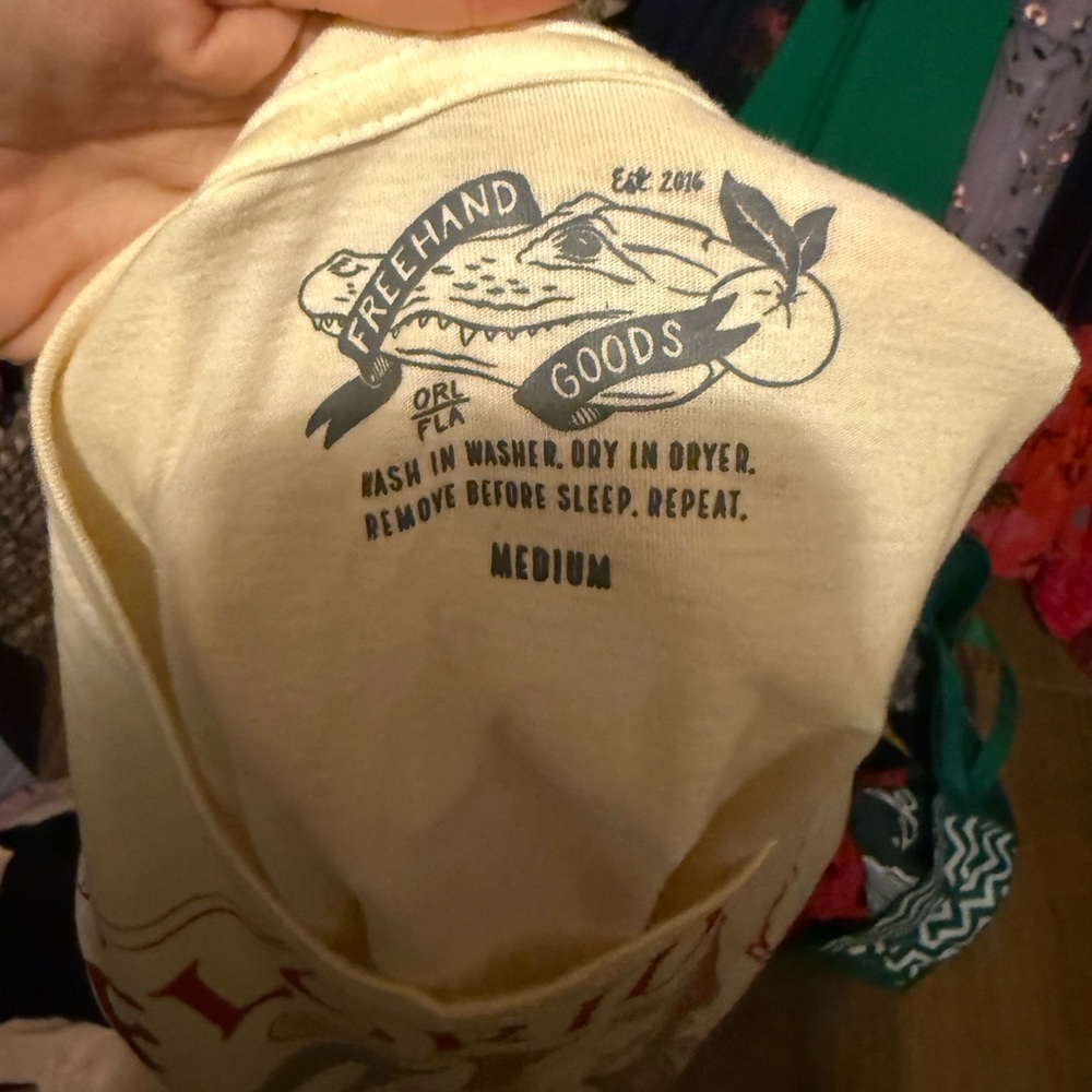 Kids Florida Wrestling Club Shirt - Cream - Picture 4 of 4